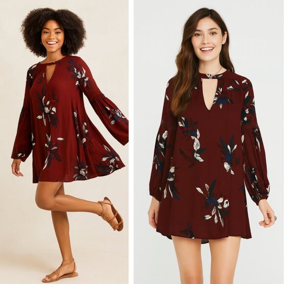 Free People Tops - Free People Tree Swing Tunic Electric Orchid Size XS